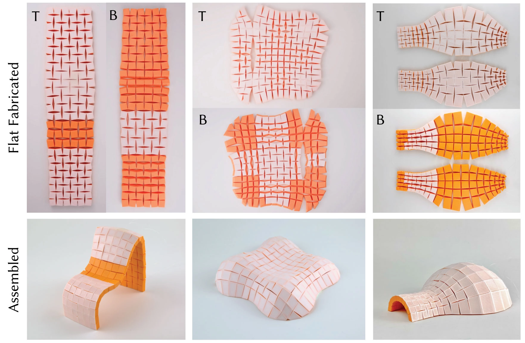 One String to Pull Them All: Fast Assembly of Curved Structures from Flat Auxetic Linkages
